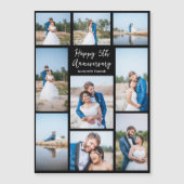 カスタムウェディング記念日フォトマグネットカード (正面)