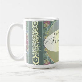 カスタムウェディング記念日ワイルドフラワー コーヒーマグカップ