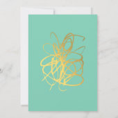 カスタムウェディング金ゴールド効果招待状 招待状 (裏面)