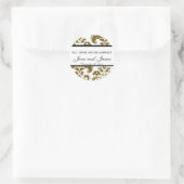 カスタムウェディング食べステッカー、ドリンク、および結婚したbe ラウンドシール (バッグ)