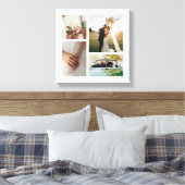カスタムウェディング4フォトコラージュ キャンバスプリント (インサイチュ (寝室))