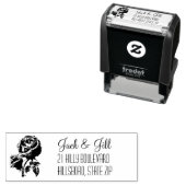 カスタムウェディング |エレガントバラ差出人住所 セルフインキングスタンプ (インサイチュ)