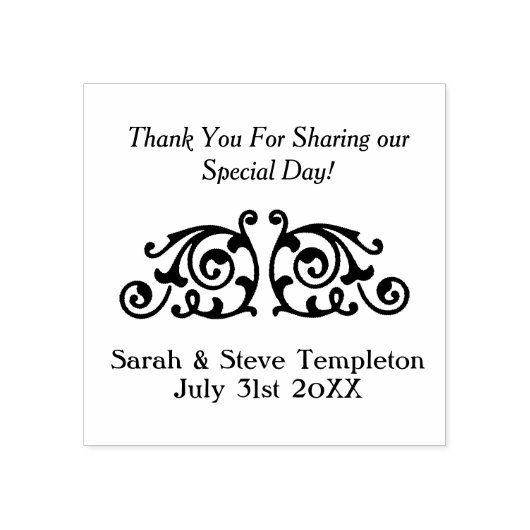 カスタムウェディング ラバースタンプ (インプリント)