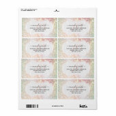 カスタムウェディングRSVPブライダルグリッター。自筆証書 ラベル (フルシート)