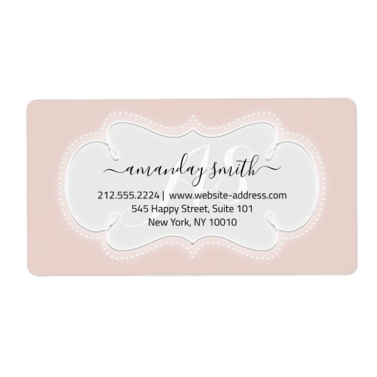 カスタムウェディングRSVPブライダルスウィート16thバラ赤面 ラベル (正面)