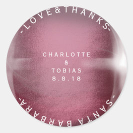 カスタムウェデ感謝していィングリースブルゴーニュホワイトグラス ラウンドシール