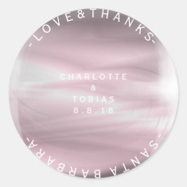 カスタムウェデ感謝していィング薄紫紫ラベンダーガラス ラウンドシール