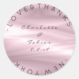 カスタムウェデ感謝していィング薄紫紫ラベンダーグラデーション ラウンドシール