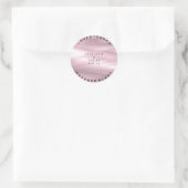 カスタムウェデ感謝していィング薄紫紫ラベンダーグラデーション ラウンドシール (バッグ)