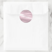 カスタムウェデ感謝していィング薄紫紫ラベンダーシルク ラウンドシール (バッグ)