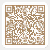 カスタムウェブサイトQRコード ゴールド スクエアシール (正面)