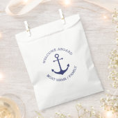 カスタムウェルカムアウ航海のトいかりネイビーホワイト フェイバーバッグ (クリップ留めされた状態)