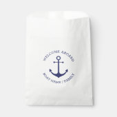 カスタムウェルカムアウ航海のトいかりネイビーホワイト フェイバーバッグ (正面)