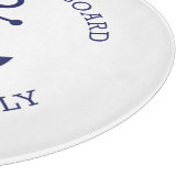 カスタムウェルカムアウ航海のトいかりブルー白 カッティングボード (角)