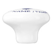 カスタムウェルカムアウ航海のトいかりブルー白 セラミックノブ (側面)