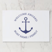 カスタムウェルカムアウ航海のトいかりランチョンマット ペーパーパッド (正面)