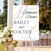 カスタムウェルカムサインリハーサル前の夜