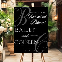 カスタムウェルカムサインリハーサル前の夜