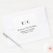 カスタムウェルカムトゥーウェディングパーティーホテルウェルカム スクエアシール (封筒)