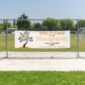 カスタムウェルカムファミリー懇親会オモダンレンジツリー 横断幕 (インサイチュ)