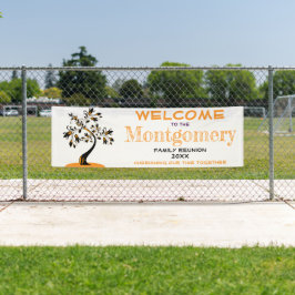 カスタムウェルカムファミリー懇親会オモダンレンジツリー 横断幕