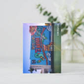 カスタムウェルカムマイアミビーチフロリダグラフティムラル ポストカード (スタンド正面)