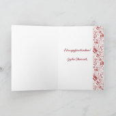 カスタムウェルシュレッドホワイトナンバーズ18番誕生日カード カード (内部)