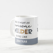 カスタムウエルおもしろいダ素晴らしギフト コーヒーマグカップ (正面左)