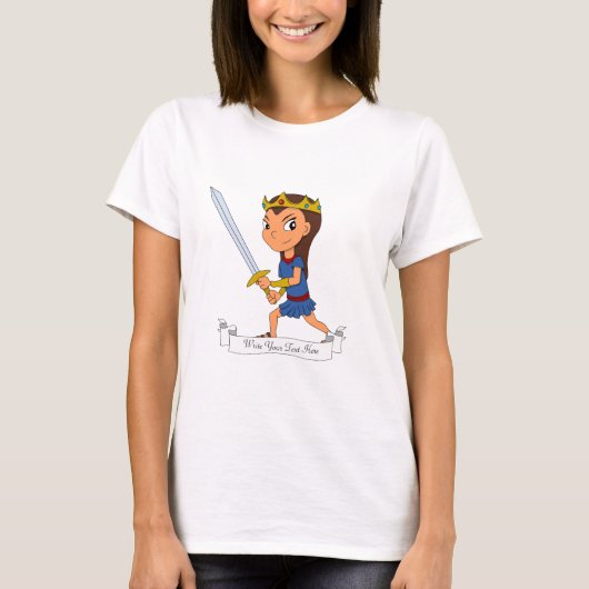 カスタムウォリアープリンセスのキャラクター Tシャツ (正面)