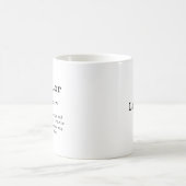カスタムウォリアー名 サバイバー激励ギフト コーヒーマグカップ (中央)
