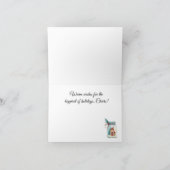 カスタムウォーターカラーウィンターハウスメリークリスマス シーズンカード (内部)