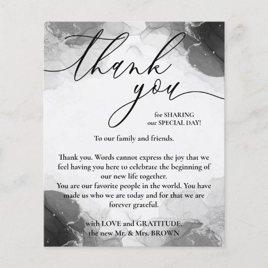 カスタムウォーターカラーサイン フォトに感謝 チラシ (正面)