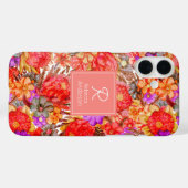 カスタムウォーターカラープロテア柄 Case-Mate iPhoneケース (裏面 (横))