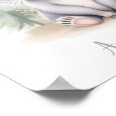 カスタムウォーターカラーラクーンウッドランドアニマル子供部屋 ポスター (角)