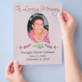 カスタムウォーターカラーラベンダーメモリアルキープサケ チラシ (手)