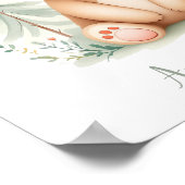 カスタムウォーターフェミニンカラーベアウッドランド子供部屋 ポスター (角)