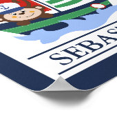 カスタムウォールアートプリント(サルとヨット) ポスター (角)