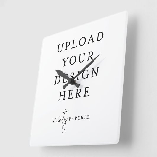 カスタムウォールクロック – 自分で行う スクエア壁時計 (傾斜)