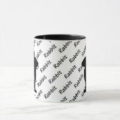 カスタムウサギのシルエット マグカップ (中央)