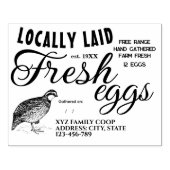 カスタムウズラ卵カートン切手 ラバースタンプ (インプリント)