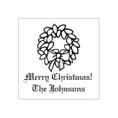 カスタムウッドアートホリデーリースクリスマススタンプ ラバースタンプ (インプリント)