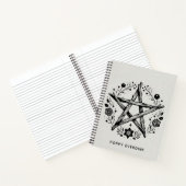 カスタムウッドニ素朴ュースター星形五角形ウィッカ信者 ノートブック (内部)