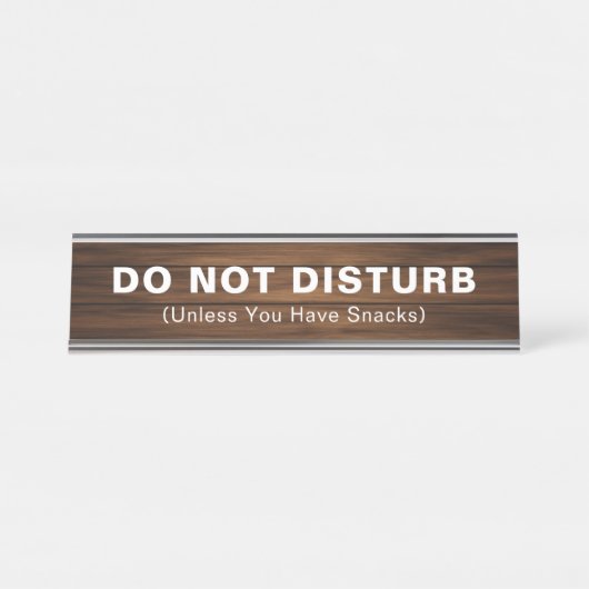 カスタムウッドパネおもしろいリング可愛いスナック デスクネームプレート (正面)