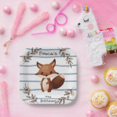 カスタムウッドランドパーティー紙プレート – リス ペーパープレート (パーティー)