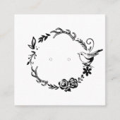 カスタムウッドランドリーススタッドイヤリングディスプレイカード 予約カード (正面)