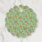 カスタムウッドランド動物赤ちゃんシャワーメッセージカード フェイバータグ (裏面)