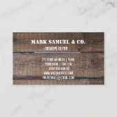 カスタムウッ素朴ドモノグラムプロフェッショナルバー 名刺 (裏面)