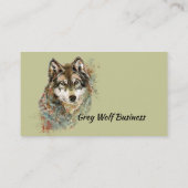 カスタムウルフウルフズアニマル自然アート 名刺 (裏面)