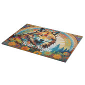 カスタムウルフガラス切断板 カッティングボード (角)