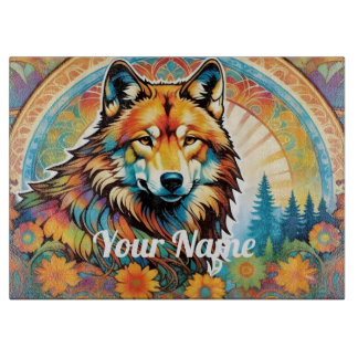 カスタムウルフガラス切断板 カッティングボード